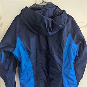 Navy And Bright Blue Hooded Jacket